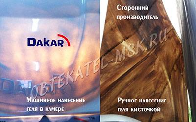 Машинное нанесение геля в камере Машинное нанесение геля в камере