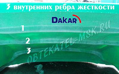 3 внутренних ребра жесткости 3 внутренних ребра жесткости
